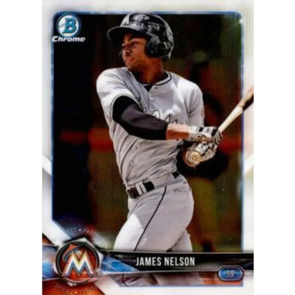 2018 Bowman Chrome Prospects James Nelson BCP33 Miami Marlins